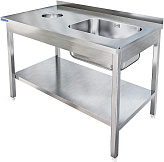 Стол для грязной посуды KAYMAN СПМ-123/1207 ЛЕВЫЙ