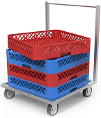 Тележка для посудомоечных кассет Кобор ТПК-58/55