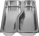 Гастроемкость фигурная Luxstahl GN 1/1-65 (530х180/135х65) 
