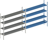 Стеллаж модульный линейный дополнительный POLAIR LOAD.ME INOX 16AL.4IN50.07Е