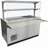 Прилавок-витрина Abat ПВВ(Н)-70Е-03-НШ (нерж.сталь)