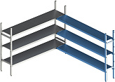 Стеллаж модульный угловой дополнительный POLAIR LOAD.ME INOX 21AL.3IN30.07C